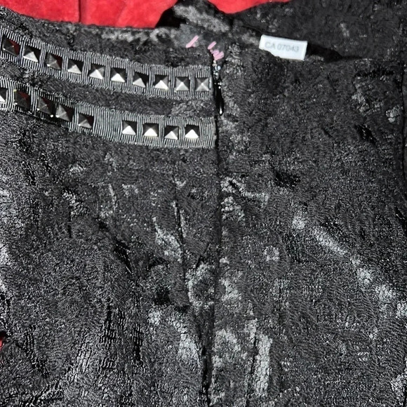 Baby phat Black Lace satin studded waist Shorts Sz 9 - Picture 11 of 12